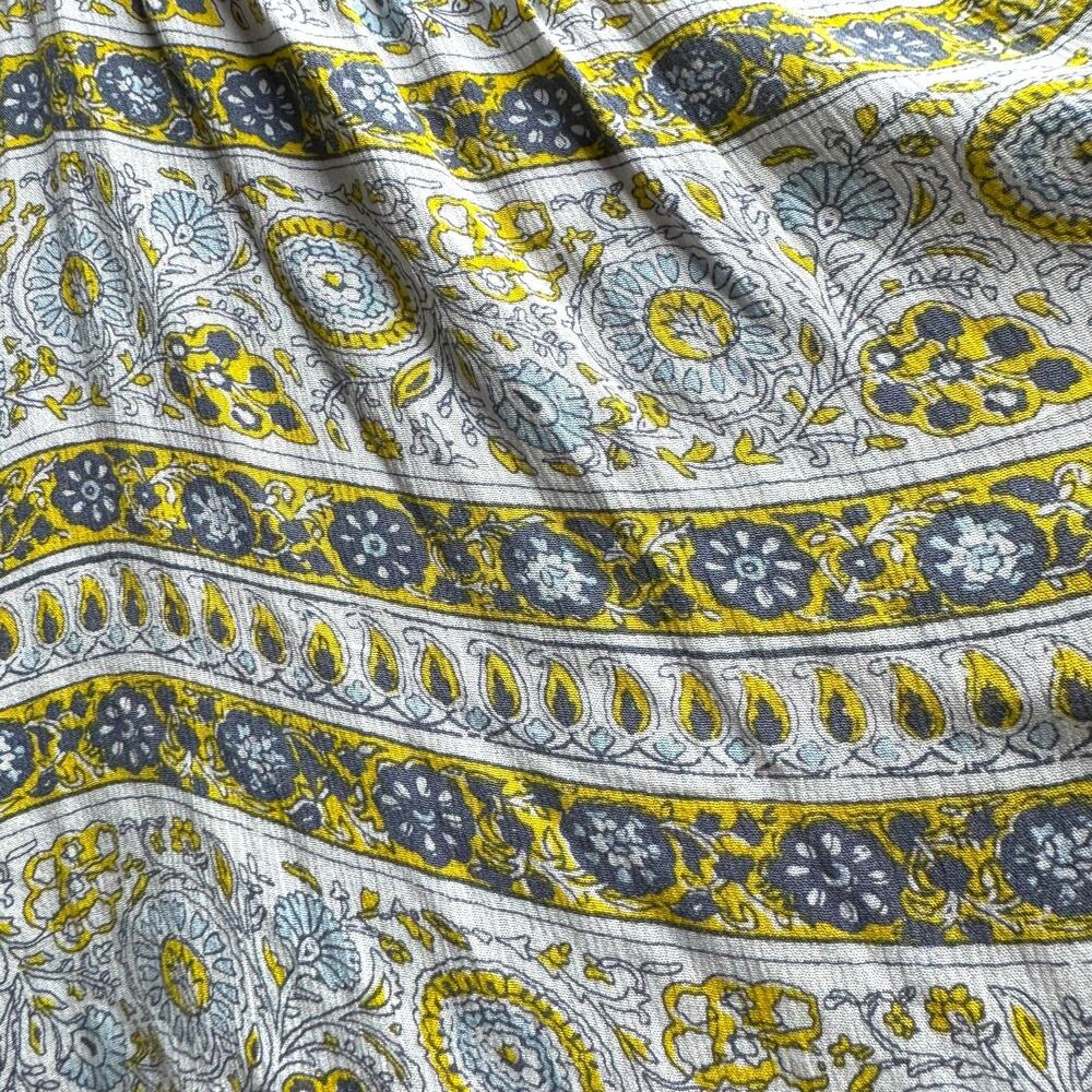 Lane Bryant Off The Shoulder Floral Print Top Yellow Blue Gray 26/28 - Picture 6 of 6